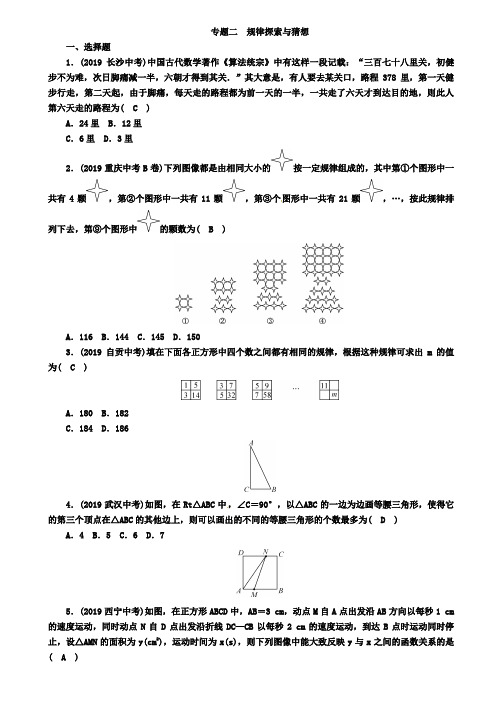 河北省2019年中考数学专题2规律探索与猜想精练试题