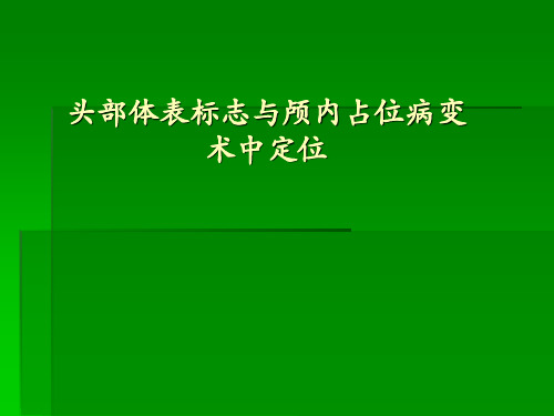 头部体表标志与颅内占位病变术中定位