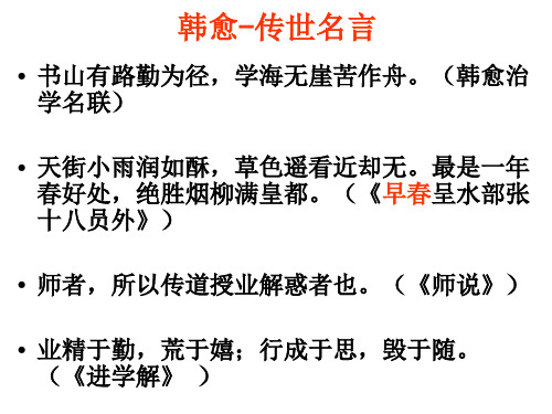 《张中丞传后叙》上课及练习