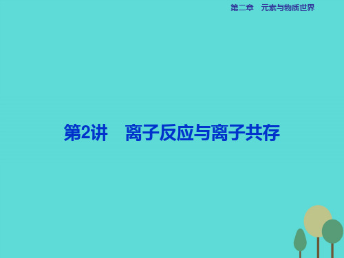 高考化学总复习 必修部分 第二章 元素与物质世界 第2讲 离子反应与离子共存课件 鲁教版