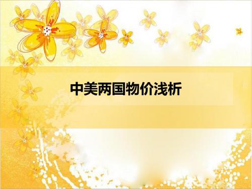 中美两国物价浅析