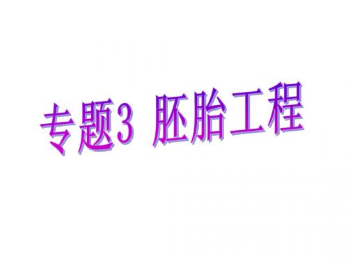 胚胎工程课件