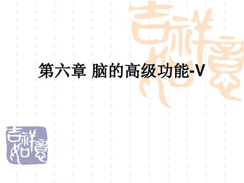 神经生物学第六章 脑的高级功能-5