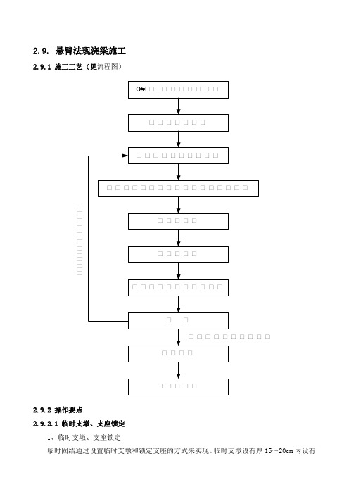 悬臂法现浇梁施工