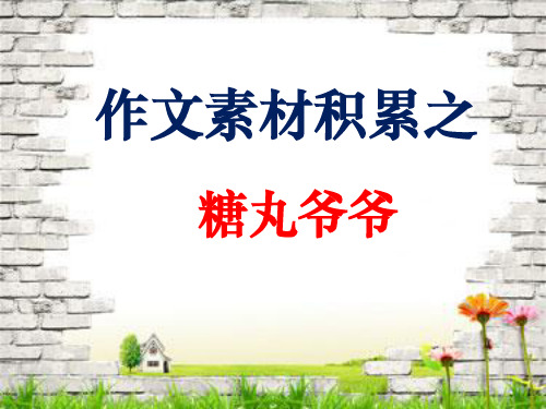 作文素材之糖丸爷爷ppt课件