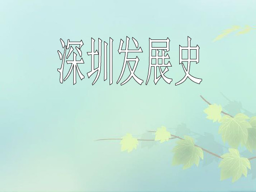 深圳发展史