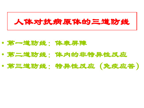 高中生物 人体对抗病原体的三道防线