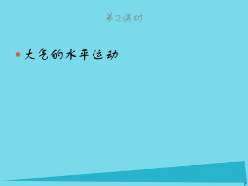 吉林省伊通满族自治县高中地理 第二章 地球上的大气 2.1.2 大气的水平运动课件 新人教版必修1