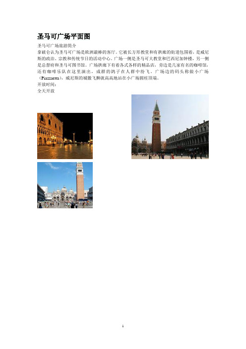 圣马可广场平面图