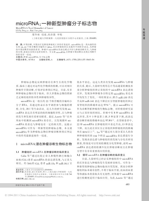 microRNA_一种新型肿瘤分子标志物