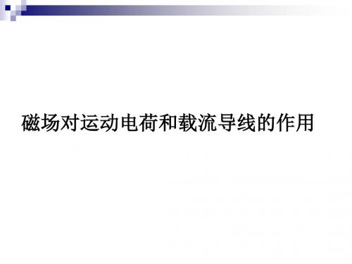 21第二十一讲、洛伦茨力和安培力