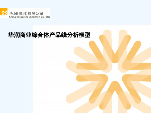 某公司商业综合体产品线分析模型概述
