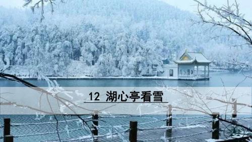 2019秋部编版九年级语文上册第12课《湖心亭看雪》优质课件(含视频)
