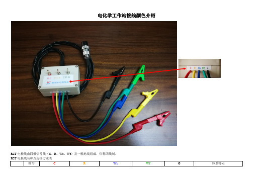 电化学工作站接线颜色介绍