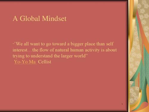 Global Mind set