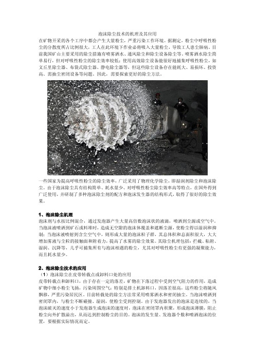 泡沫除尘技术的机理及其应用