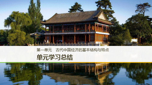 度高中历史第一单元古代中国经济的基本结构与特点单元学习总结课件新人教版必修2