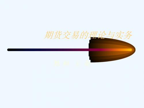 期货交易理论与实务