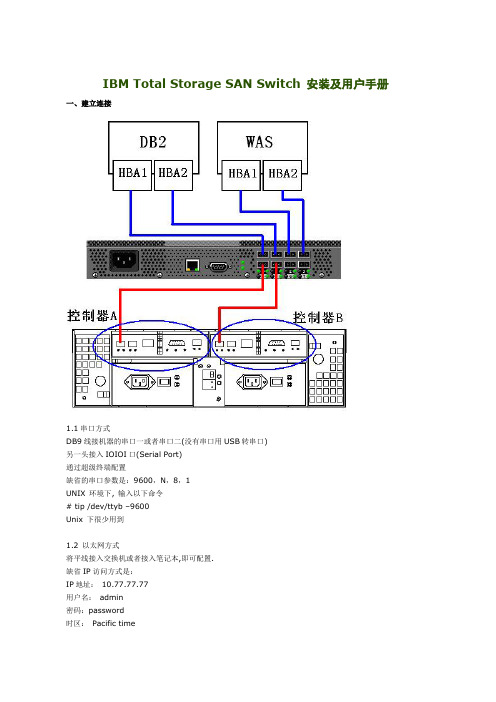 IBM Total Storage SAN Switch 安装及用户手册