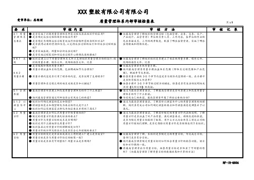 总经理检查表