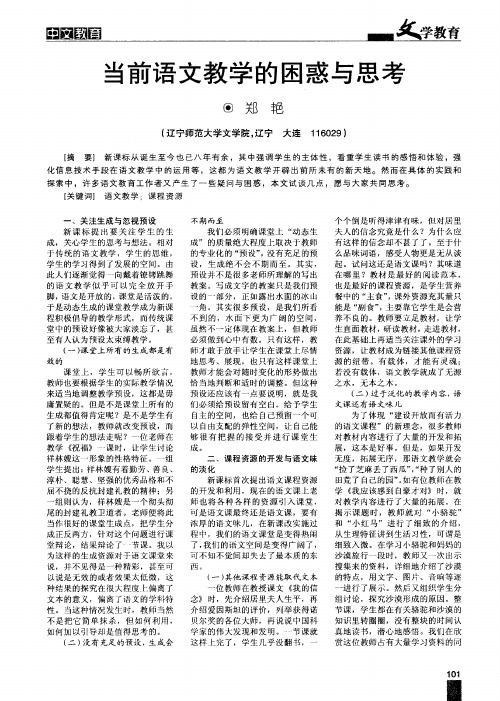 当前语文教学的困惑与思考