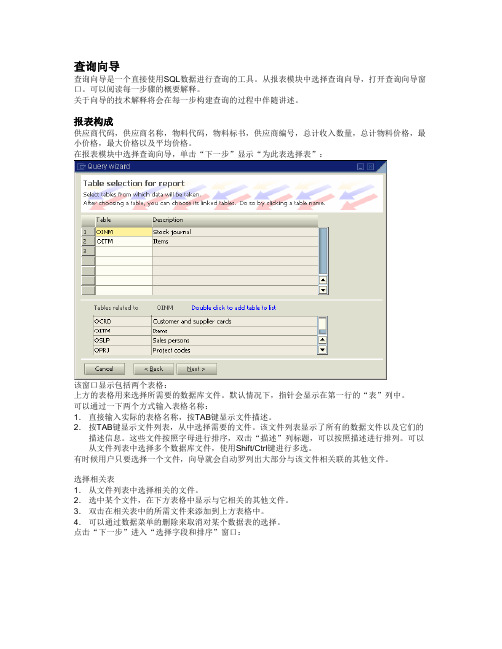 查询向导