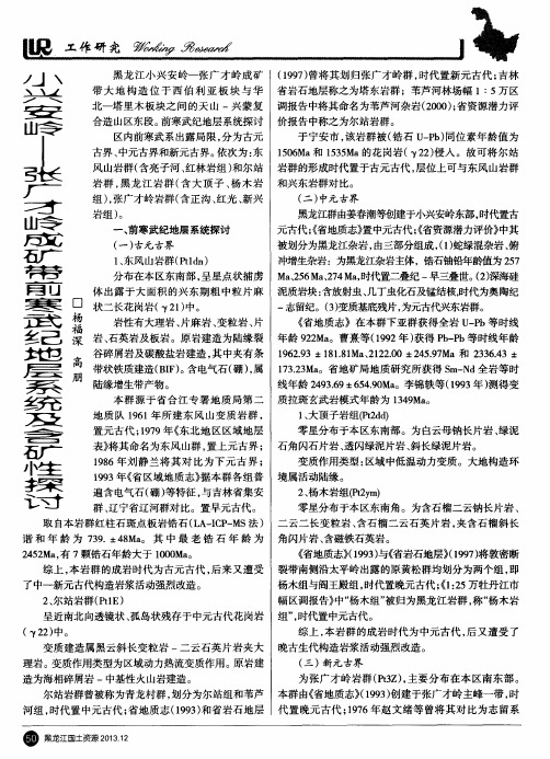 小兴安岭--张广才岭成矿带前寒武纪地层系统及含矿性探讨