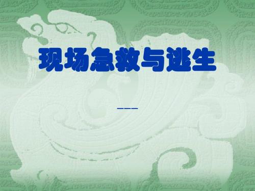 (民工)现场急救与逃生
