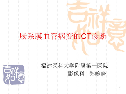 肠系膜血管病变的ct诊断-PPT课件