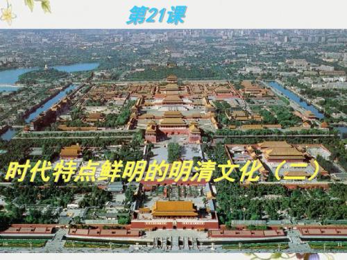 【初中历史】时代特点鲜明的明清文化(二)ppt优秀课件13 人教版