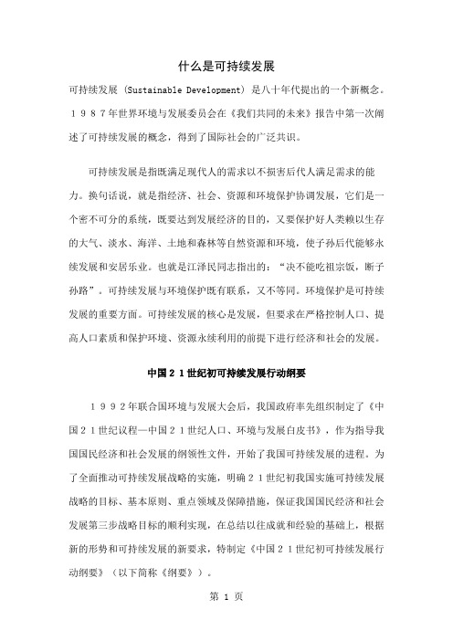 中国21世纪初可持续发展行动纲要-数字东城word精品文档24页
