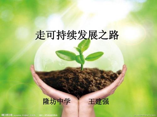 走可持续发展之路复习课件