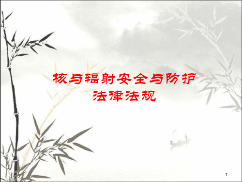 辐射安全与防护法律法规 PPT