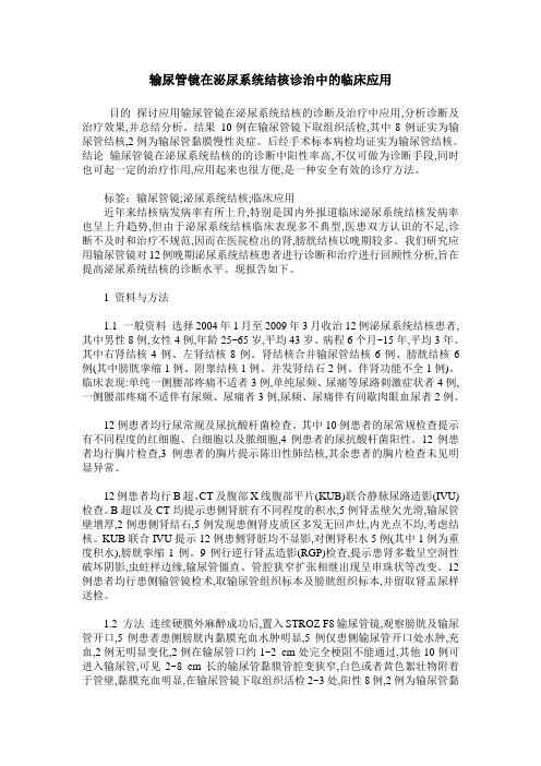 输尿管镜在泌尿系统结核诊治中的临床应用_0