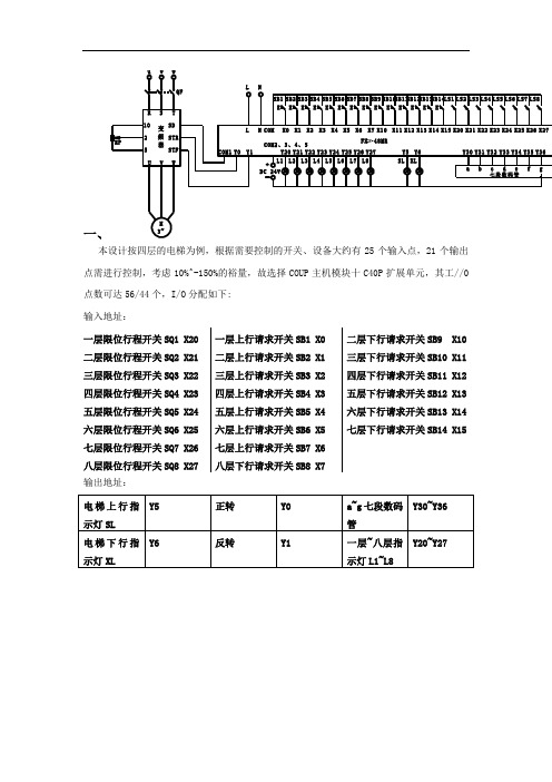 8层电梯   外部接线图   plc.