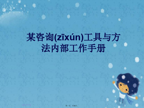 某咨询工具与方法内部工作手册