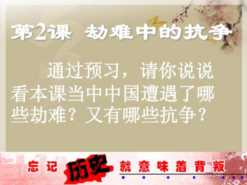 第2课《劫难中的抗争》课件