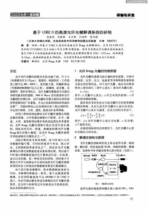 基于USB2.0的高速光纤光栅解调系统的研制