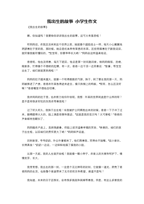 我出生的故事 小学生作文