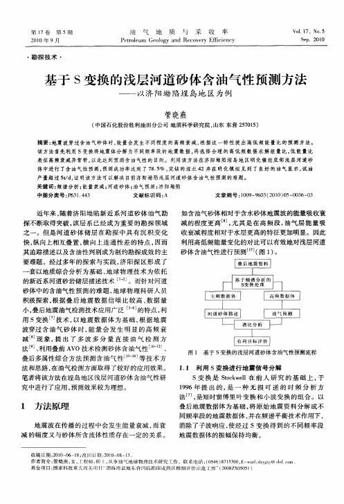 基于S变换的浅层河道砂体含油气性预测方法——以济阳坳陷埕岛地区为例