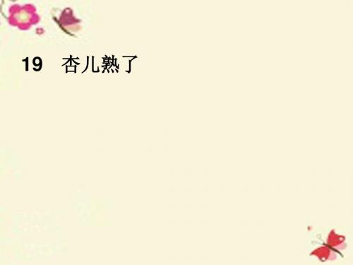 三年级语文下册第4单元19《杏儿熟了》课件4沪教版