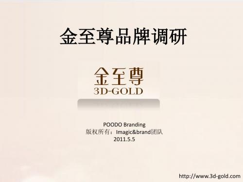 金至尊品牌调研