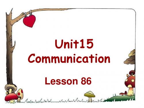 四年级英语下册《Unit15communication》(Lesson86) PPT精品课件1人教新起点