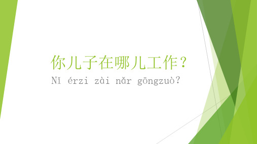 HSK1 标准教程 第九课-你儿子在哪儿工作