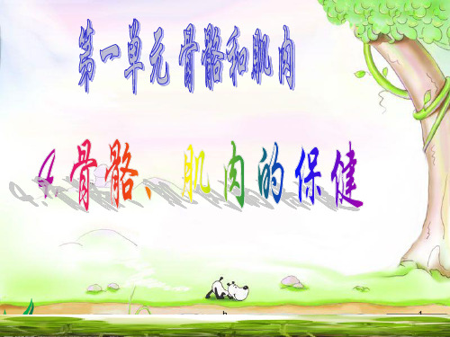 《骨骼肌肉的保健》PPT课件