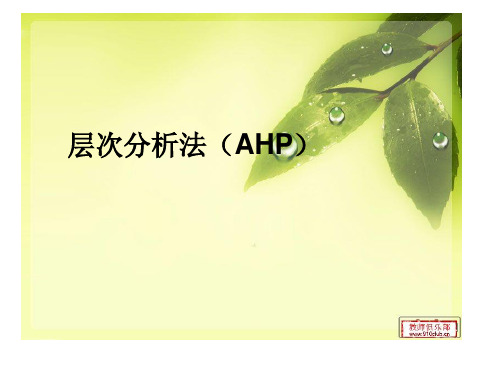 AHP(层次分析法)