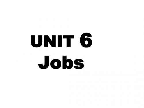 四年级下册英语课件-Unit 6《Jobs》｜广东开心英语  (共21张PPT)