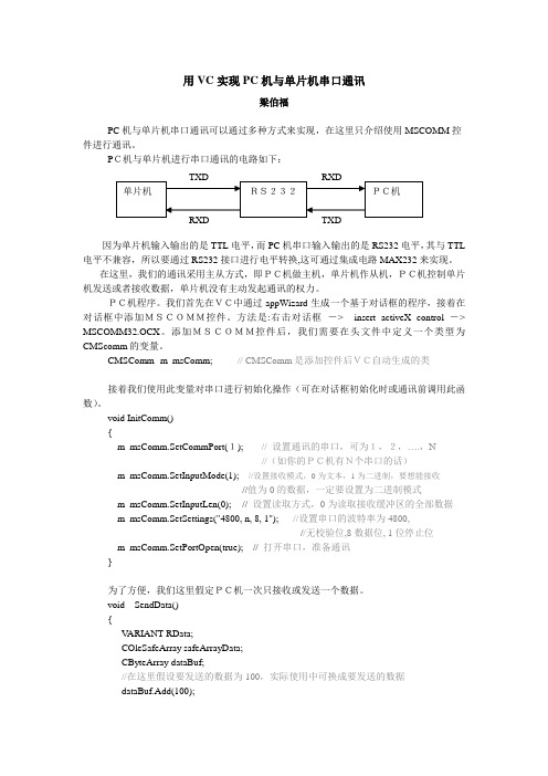 用VC实现PC机与单片机串口通讯