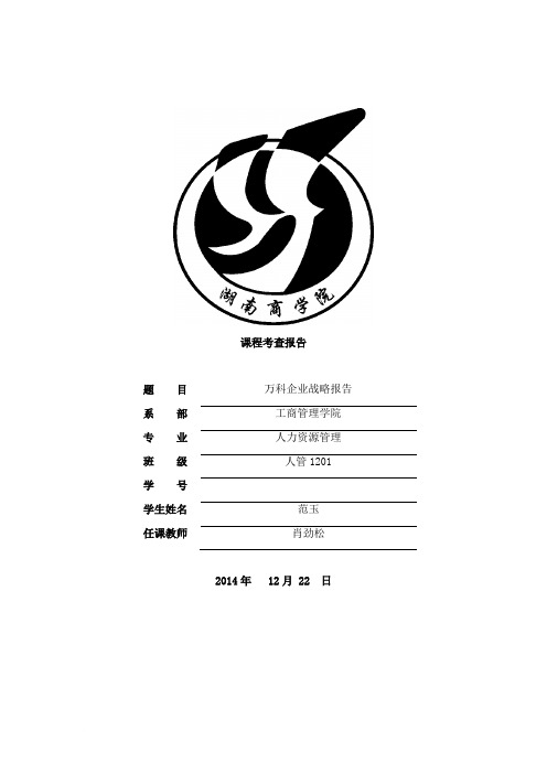 范玉120240018万科企业战略报告
