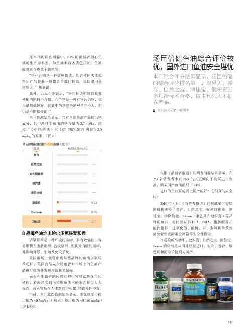 汤臣倍健鱼油综合评价较优国外进口鱼油安全堪忧